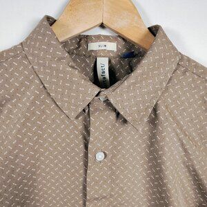 Artefact Slim Men's‎ Large Brown Button-Down Long Sleeve NWOT